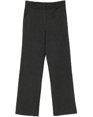 Alpha Studio Elasticated-Waistband Trousers - Black