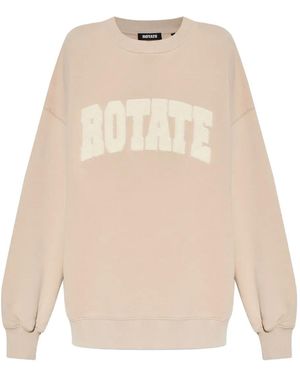 ROTATE BIRGER CHRISTENSEN Logo-Appliqué Sweatshirt - Natural