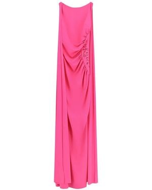 La Petite Robe Di Chiara Boni Sequin-Embellished Ruched Maxi Dress - Pink