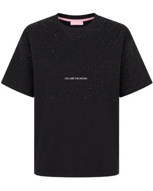 Twentyfourhaitch Lumy Rhinestone-Embellished T-Shirt - Black