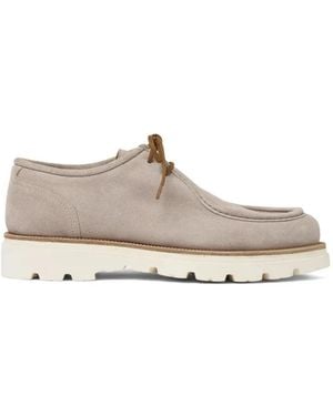 SCAROSSO Damiano Lug-Sole Derby Shoes - White