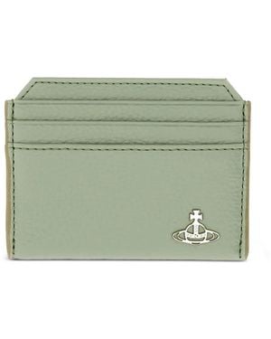 Vivienne Westwood Textured Leather Card Holder - Green