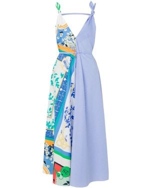 Moschino Paneled Maxi Dress - Blue