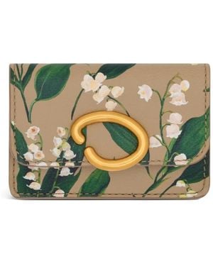 Oscar de la Renta Lily Of The Valley-Printed Card Holder - Green