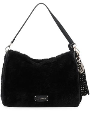 La Carrie Teddy Shoulder Bag - Black
