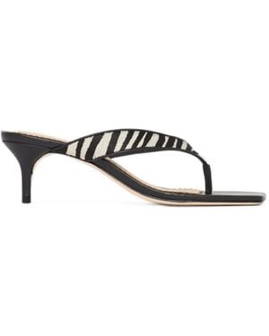 Cinq À Sept Frankie Zebra-Pattern Sandals - White