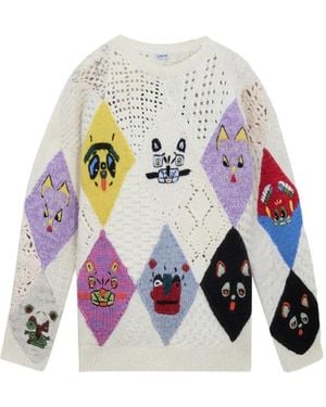 Loewe Jersey Futuristic Cat de x Louis Wain - Blanco