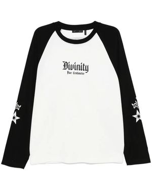 FIVE CM T-Shirt Mit Slogan-Stickerei - Schwarz