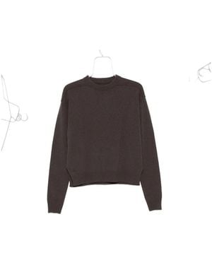 Rick Owens Round-Neck Wool Jumper - Black