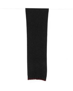 Uma Wang Distressed-Edge Cashmere Scarf - Black