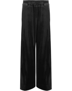 DON'T @ ME Elasticated-Waistband Trousers - Black
