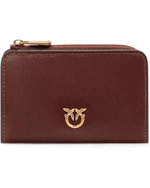 Pinko Love Birds Leather Wallet - Purple
