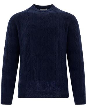 Ballantyne Cable-Knit Sweater - Blue