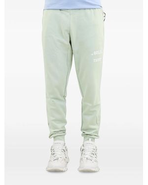 In Gold We Trust Logo-Print Track Trousers - Green