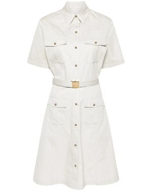 スカート MIU MIU Mohair canvas dress White Miu Miu Mohair Canvas Dress in Natural | Lyst