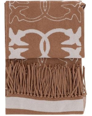 Pinko Svezia Sciarpa Jacquard Logo - Brown