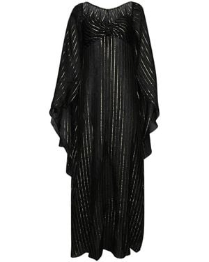 Johanna Ortiz Promise Of Splendor Metallic Gestreepte Maxi-Jurk - Zwart