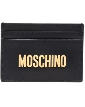 Moschino Kartenetui Mit Logo-Schild - Weiß