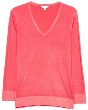 Malo Kaschmirpullover mit V-Ausschnitt - Pink