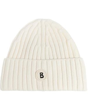 Bogner Gorro Bony-1 De Canalé Con Parche Del Logo - Blanco