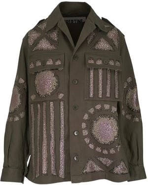Libertine Athena Embellished Button-Up Jacket - Brown