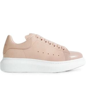 McQueen Oversized Leather Sneakers - Pink