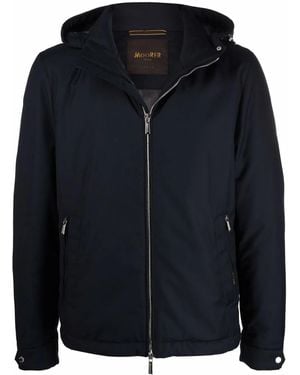 Moorer Zip Rain Jacket - Blue