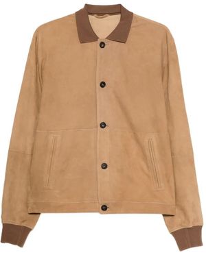 Corneliani Button Lambskin Jacket - Natural