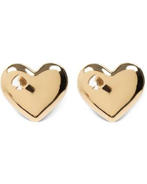 Kate Spade Heart-Motif Stud Earrings - Metallic