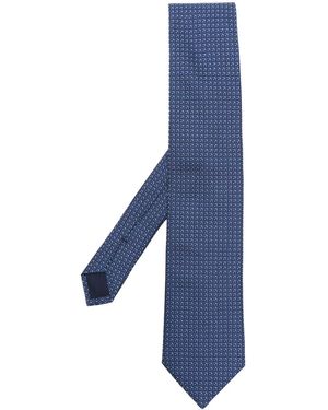 Corneliani ジオメトリック シルクネクタイ - ブルー