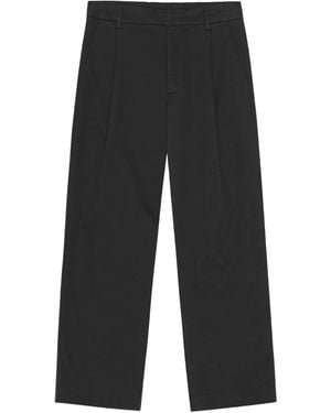 NN07 Kay Pressed-Crease Pleated Pants - Gray