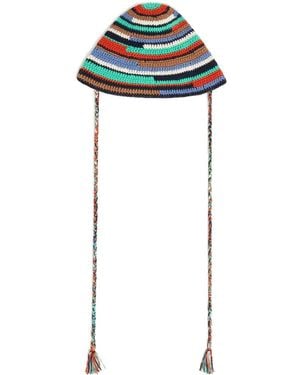 Alanui Cappello Bucket Sunny Stripes - Blu