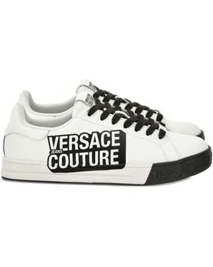 Versace Jeans Couture Zapatillas con logo y cordones - Blanco