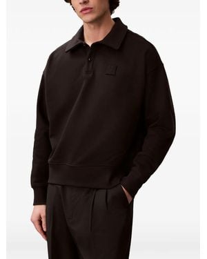 Calvin Klein Poloshirt mit Logo-Patch - Schwarz