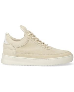 Filling Pieces ロゴ スエードスニーカー - ナチュラル