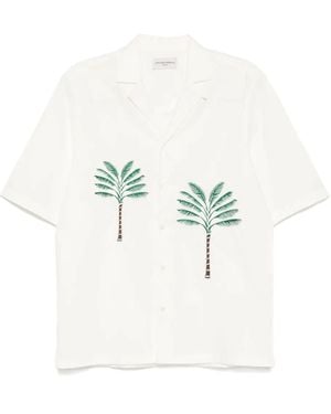 Officine Generale Luis Palm Tree Shirt - White