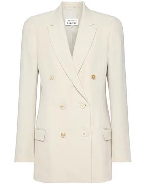 Maison Margiela Double-Breasted Blazer - White