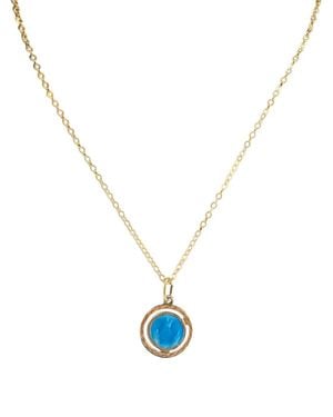 Madison Virgin Mary Pendant Necklace - Metallic