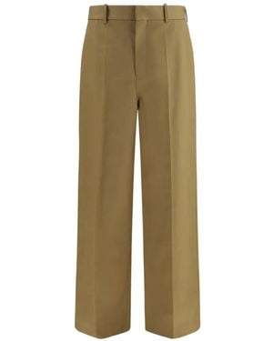 Balenciaga Crinkled-Effect Chino Trousers - Green