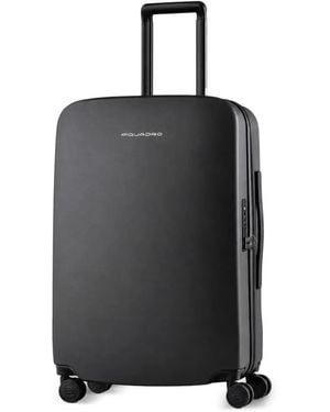 Piquadro Logo-Plaque Hardshell Suitcase - Black