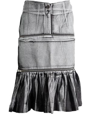 VAQUERA Zip-Detail Ruffled Skirt - Grey