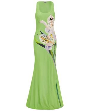 LEO LIN Lily-Print Maxi Dress - Green
