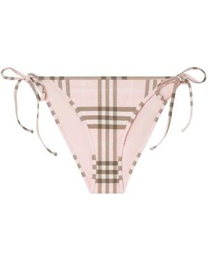 Burberry Geruite Bikinislip - Roze