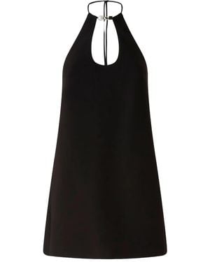 Pinko Halter-Neck Tie-Fastening Cocktail Dress - Black