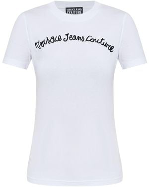 Versace Jeans Couture Logo-Embellished T-Shirt - White