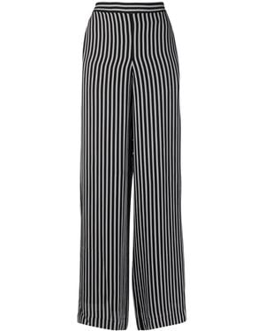 MICHAEL Michael Kors Striped Wide-Leg Trousers - Grey