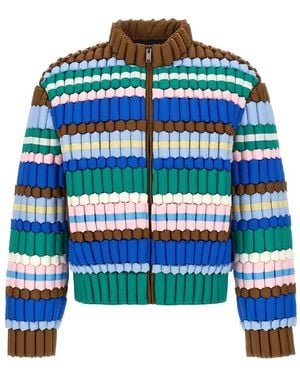 RAXXY 3D Padded Striped Jacket - Blue