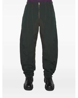 Mugler Panelled Zip-Fly Trousers - Blue