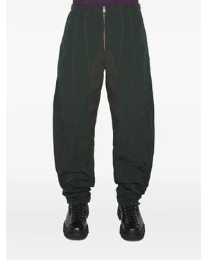 Mugler Panelled Zip-Fly Trousers - Blue