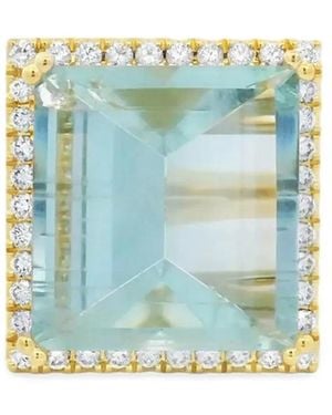 Lisa Nik 18K Mirror Cut Beryl Ring - Blue